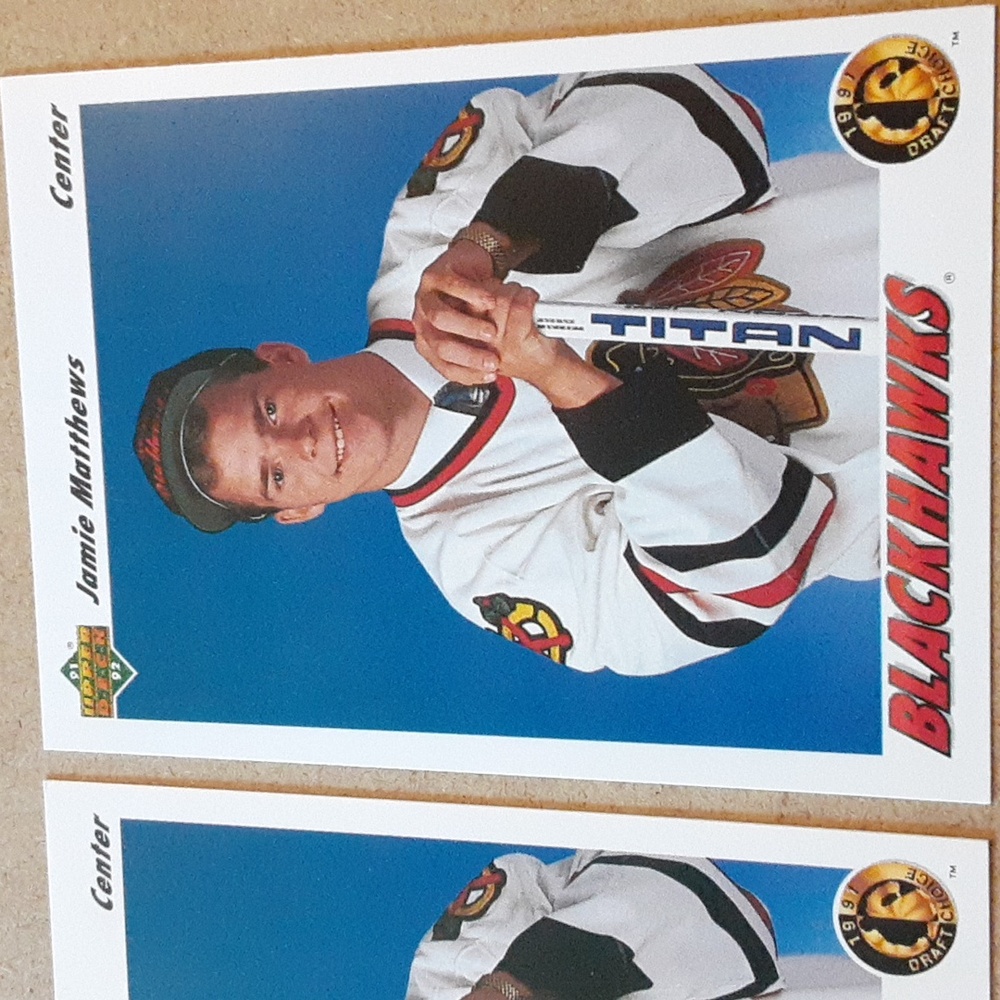 Jamie Matthews Chicago Blackhawks NHL Hockey Rookie Cards